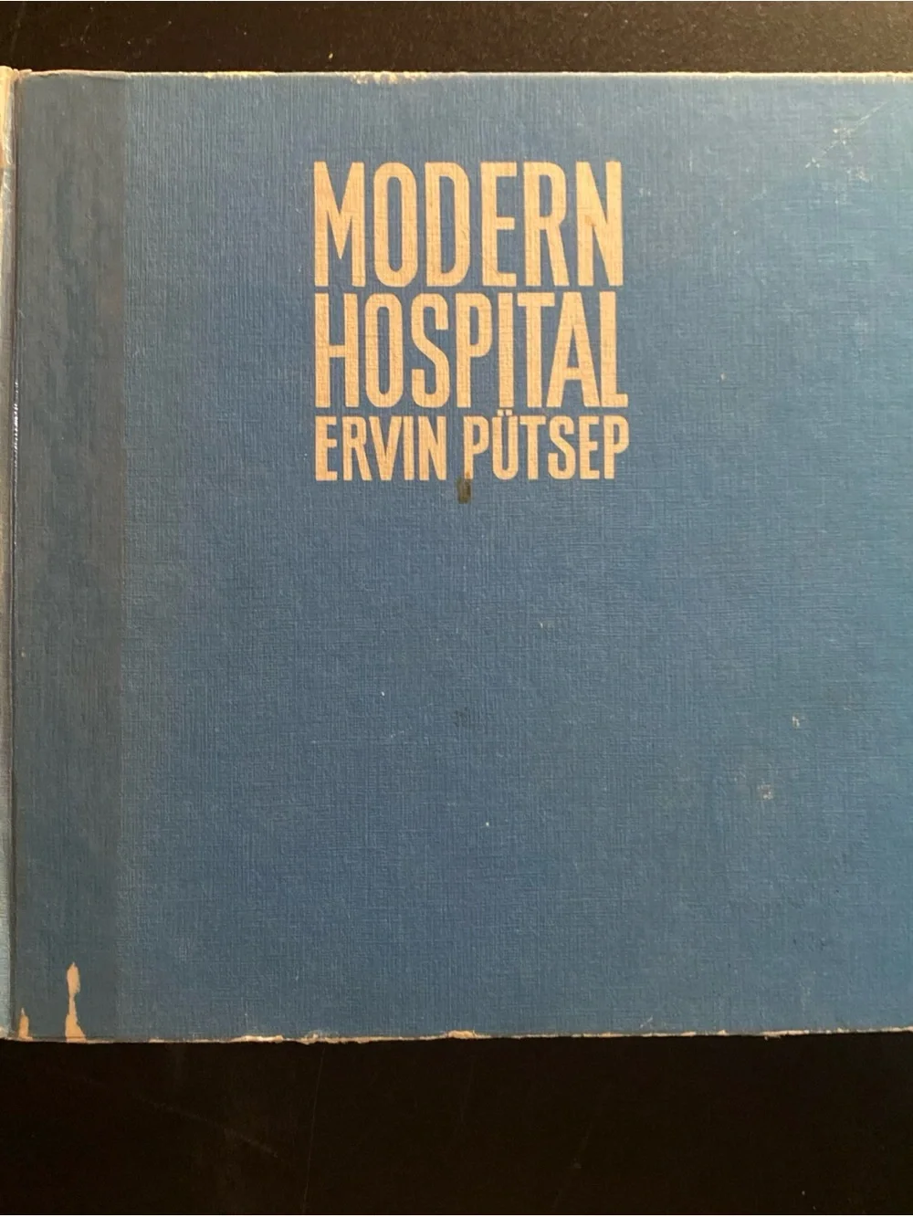 Modern Hospital Architectural Vintage Blue Hardcover Textbook